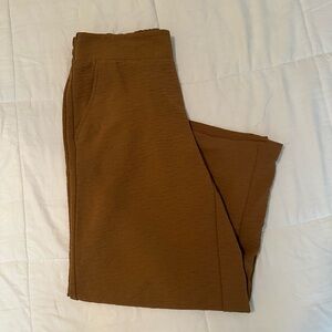 Wide leg cropped dress pants